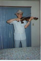 dad & violin in Mexico Mission